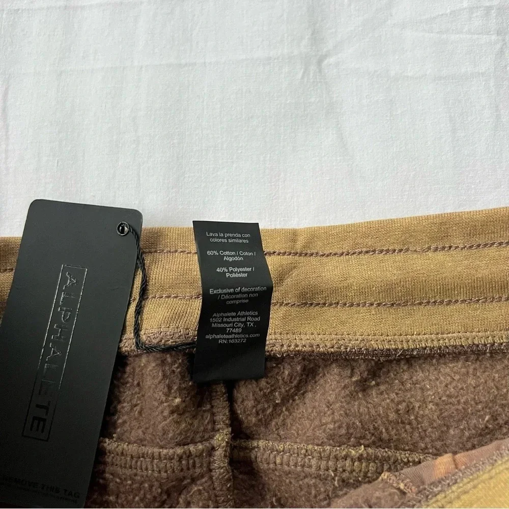 New! Alphalete Essential Oversized Jogger Brown 9866